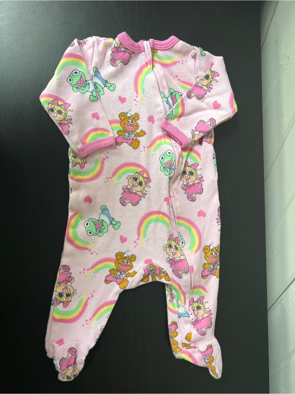 Disney Junior Muppet Babies Footed One-Piece Kermit Miss Piggy